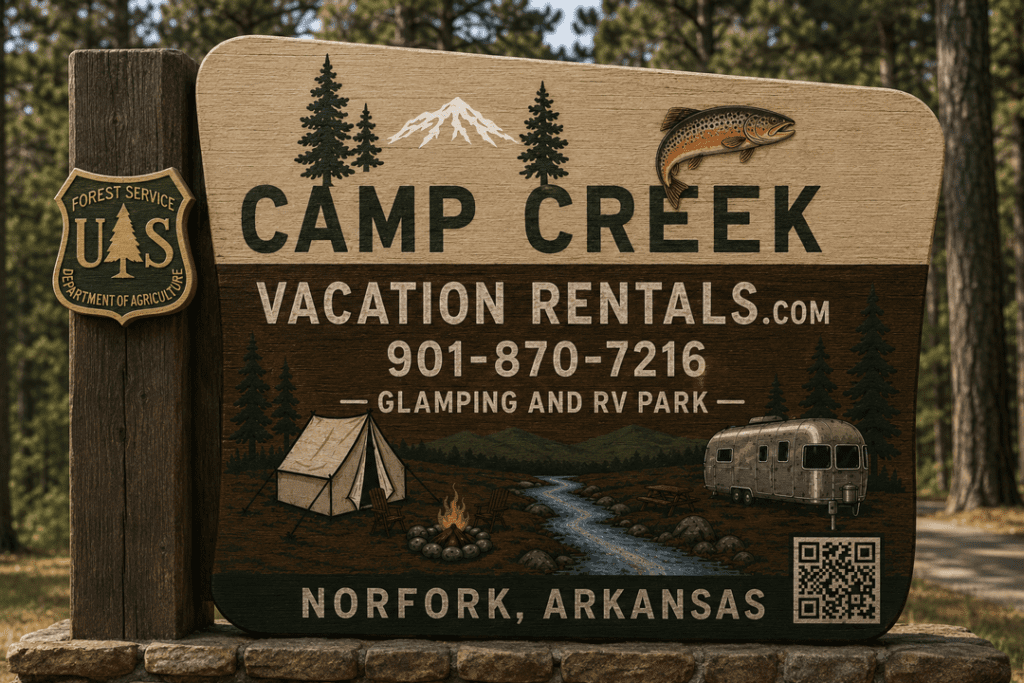 Camp Creek Vacation Rentals Logo Sign